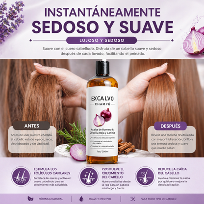 Shampoo Excalvo: Recupera la Fuerza y Volumen de tu Cabello 🌱