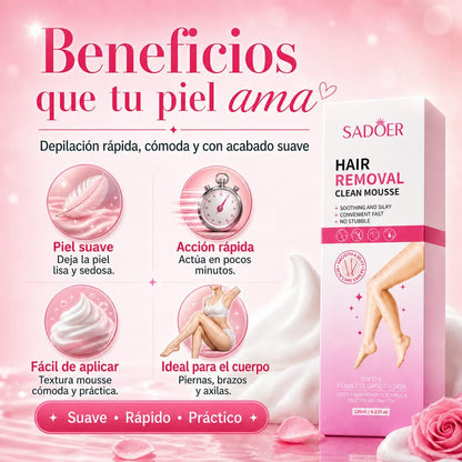 ✨ Espuma Depilatoria SADOER para Mujer | Piel Suave y Lisa 💖