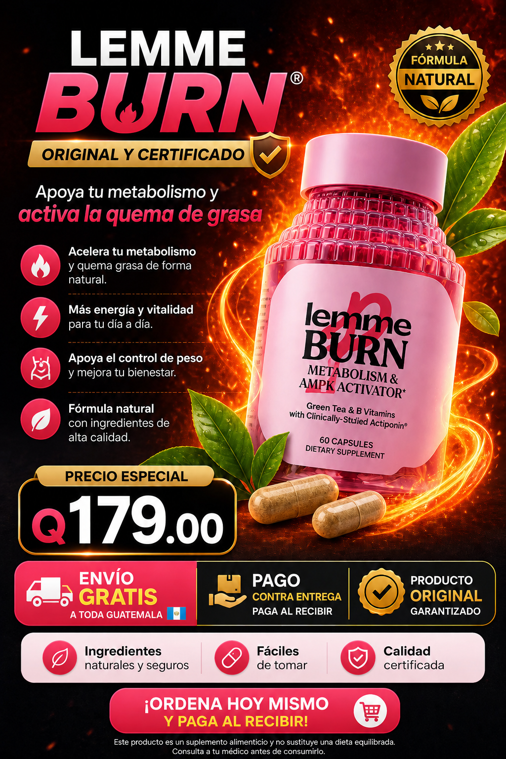 🌸LEMME BURN® Original y Certificado  + Q179.00 - Envío gratis