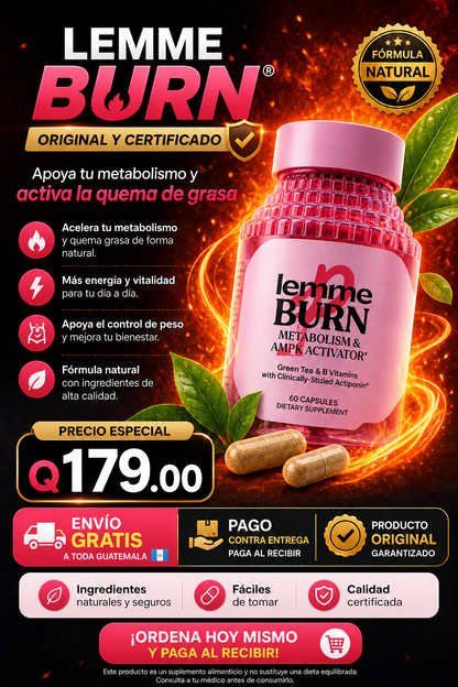 🌸LEMME BURN® Original y Certificado  + Q179.00 - Envío gratis