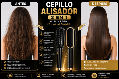 ✨ Cepillo Secador y Alisador 2 en 1 Profesional 💇‍♀️