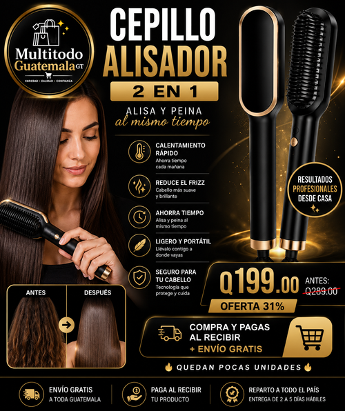 ✨ Cepillo Secador y Alisador 2 en 1 Profesional 💇‍♀️