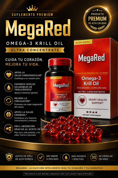 Mega Red/ Omega 3 krill Oil- recupera tu energía y confianza